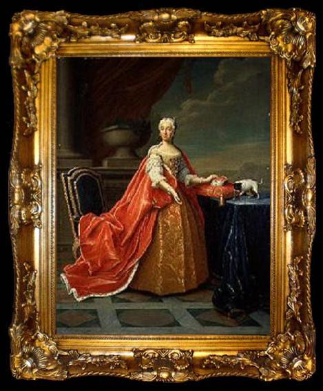 framed  Peter Jakob Horemans Portrait of Maria Anna Caroline von Bayern, ta009-2